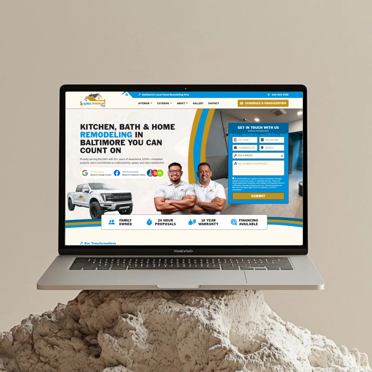 Global Remodeling Pros website
