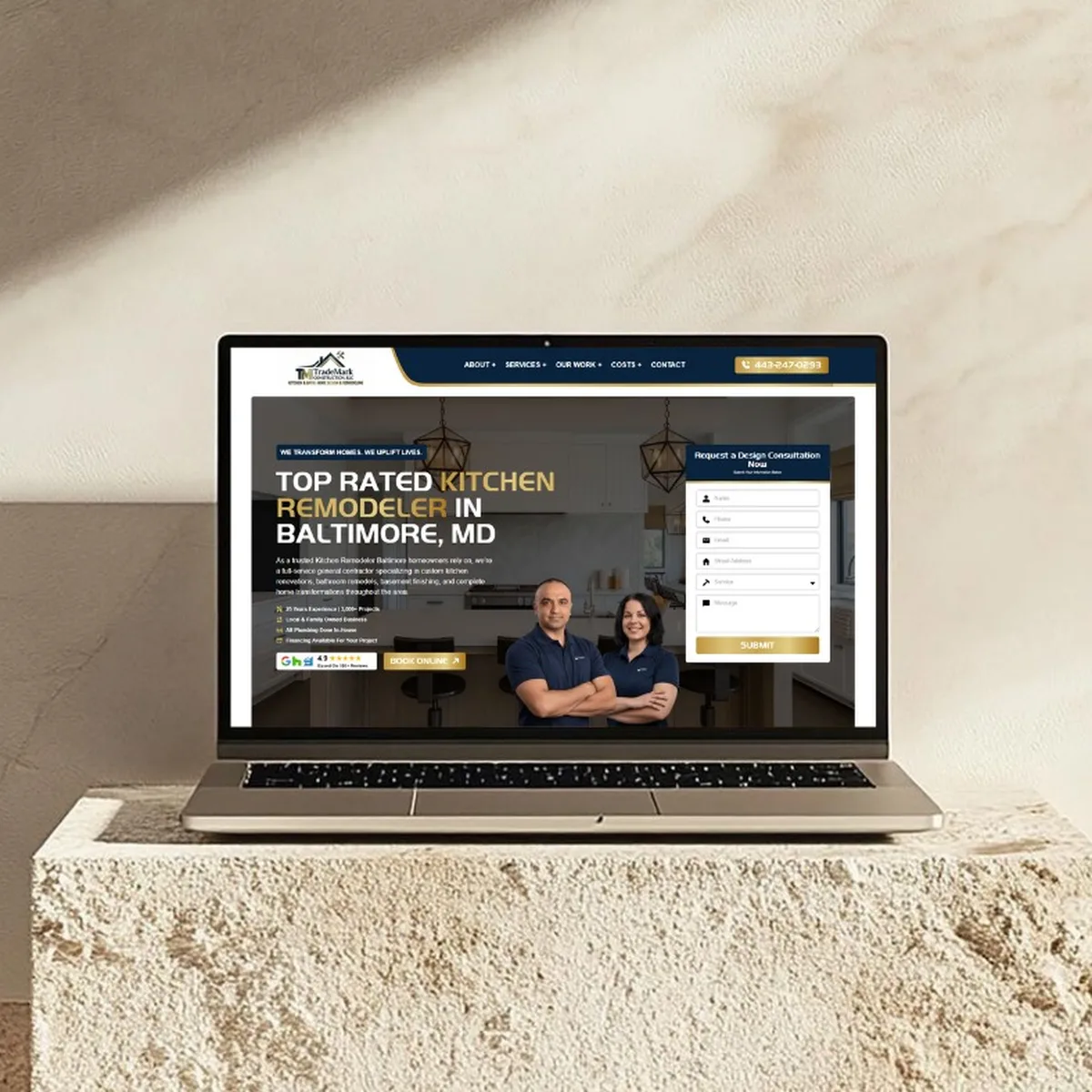 TradeMark Construction website